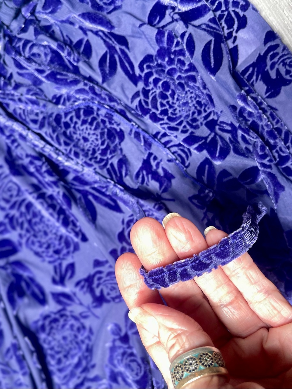 Vintage Purple Floral Lace Bloomers and Chamise - Picture 6 of 10